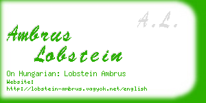 ambrus lobstein business card